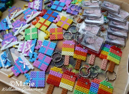 Turning Completed Fused Hama Perler Bead Designs into Birthday Party Favors