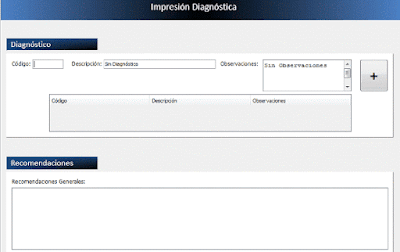 Formulario "Impresión Diagnóstica".