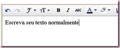 escreva seu texto normalmente