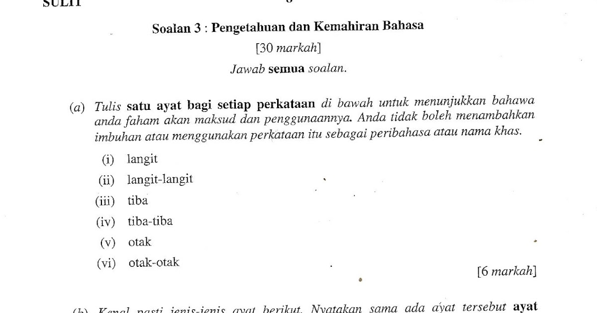 Laman Bahasa Melayu Spm Ulasan Dan Perbincangan Soalan 3 A 3 B Dan 3 C