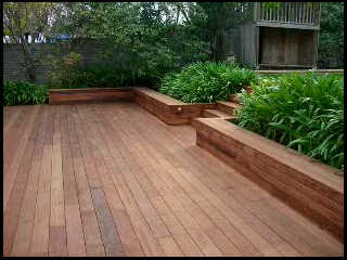 Pemasangan Decking on Contoh Decking Merbau Polos Terpasang