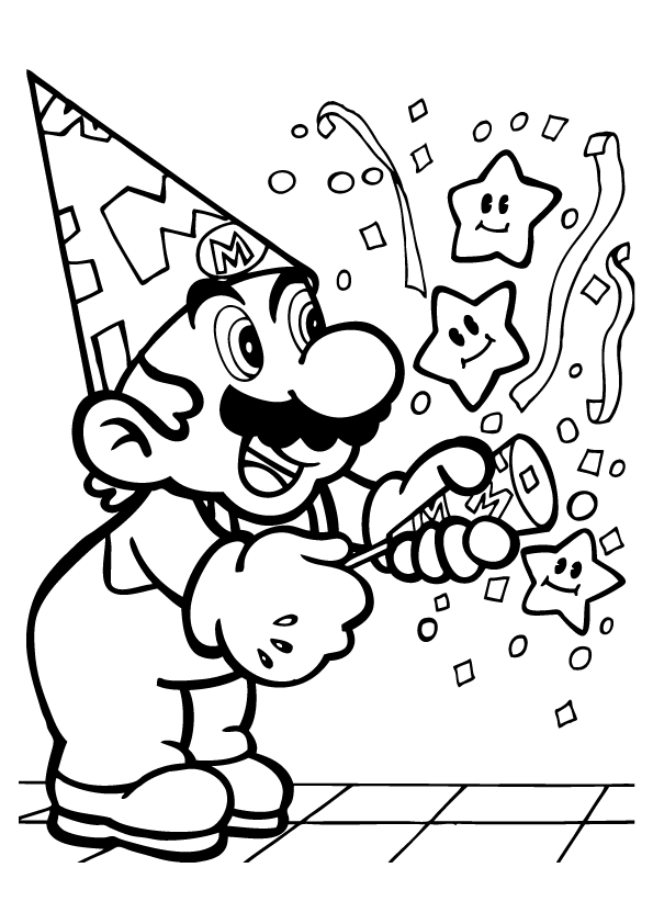 Printable Mario Coloring Pages All Characters