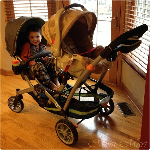 Double Stroller with Infant Car Seat