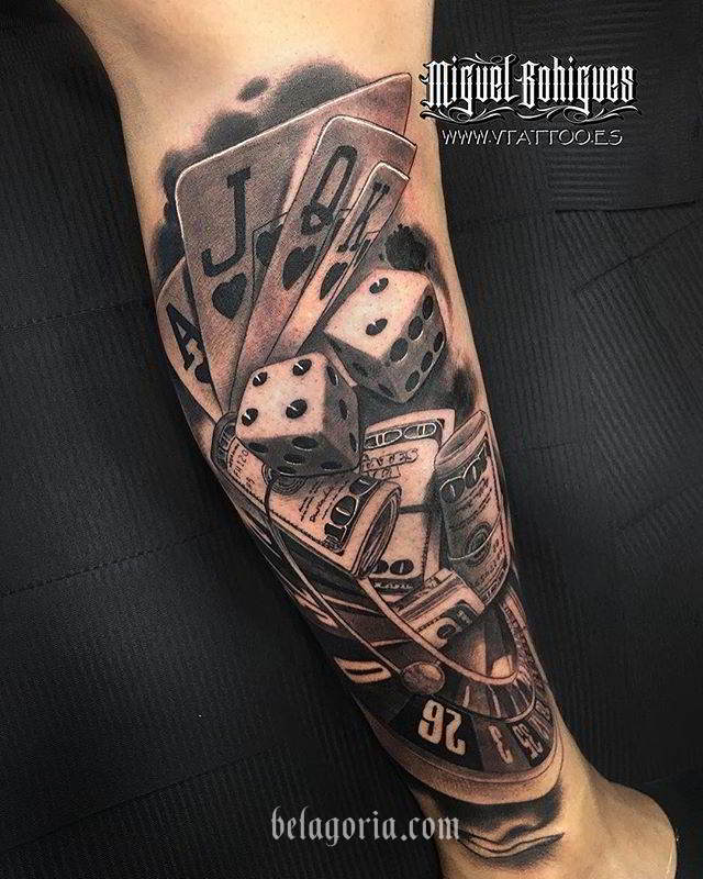 Tatuajes de juegos de Apuestas: Casino, Poker, Ruleta 