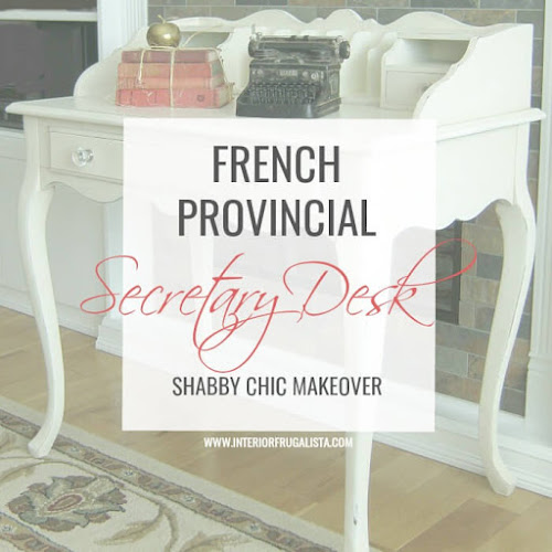 French Provincial Secretary Desk Shabby Chic Makeover