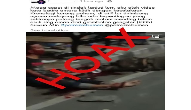 Video Viral Pemuda Bersimbah Darah di Jalan Soekarno Hatta Kebumen Dipastikan Bukan Korban Kejahatan Jalanan!