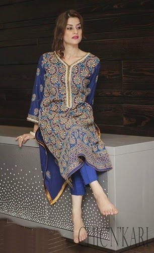 Lucknowi Chiffon Suits 2014