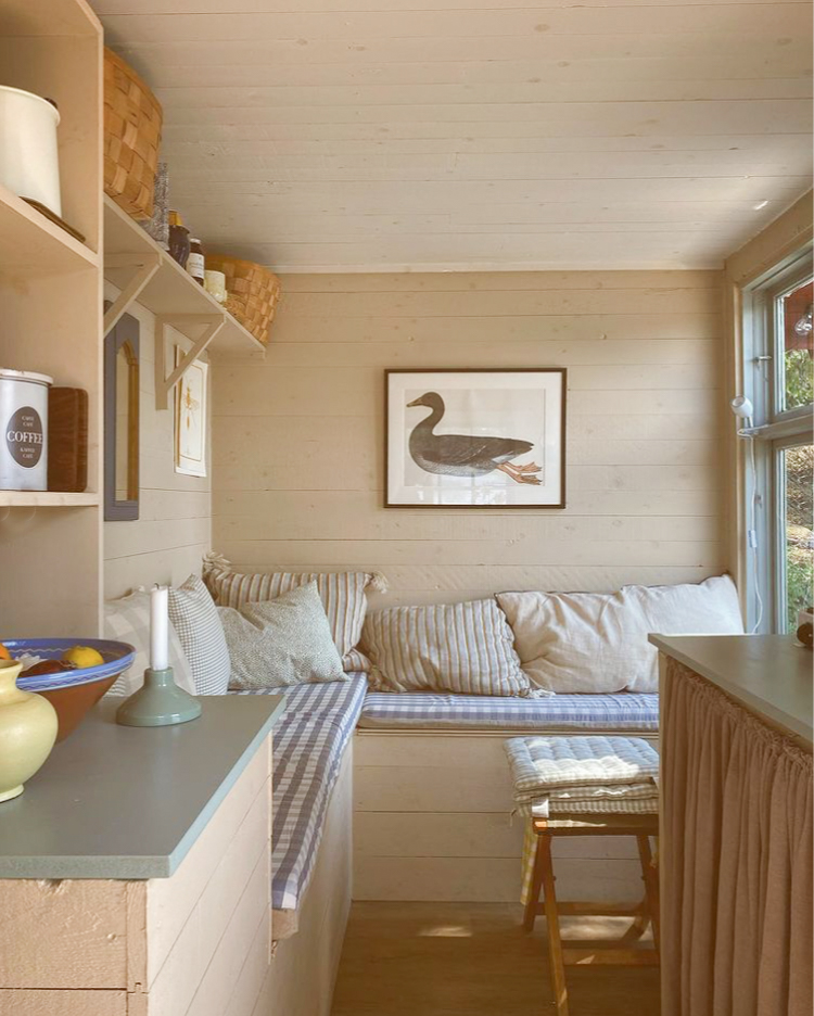 Anna and Martin's Tiny Handbuilt Cottage Floating on a Swedish Lake