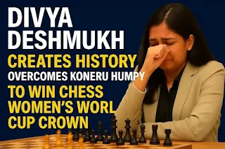 Divya Deshmukh Creates History, Overcomes Koneru Humpy to Win Chess Women's World Cup Crown