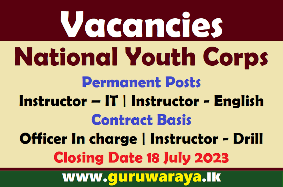 Vacancy : National Youth Corps