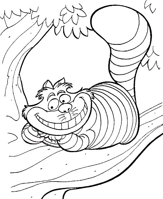 Cheshire Cat Coloring Page, Amazing Concept