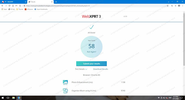 WebXPRT 테스트에서 1등을 차지한 Cent