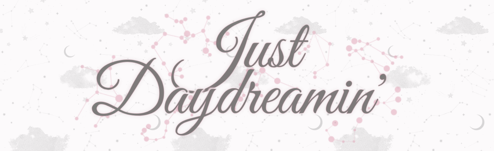 Imagem retangular contendo o logotipo do blog Just Daydreamin'.