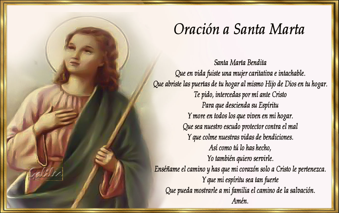 Corazón de Jesús en Vos Confío: Oración a Santa Marta