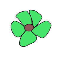 green flower clip art