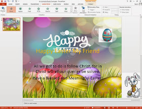 Add Texts into the Easter Card