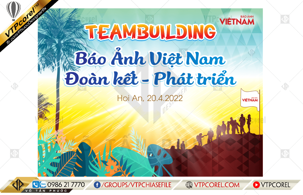Phông Nền Team Building Báo Ảnh Việt Nam Độc Đáo Cdr12 | Vtpcorel | -  Vtpcorel | Dv Thương Mại File Tk