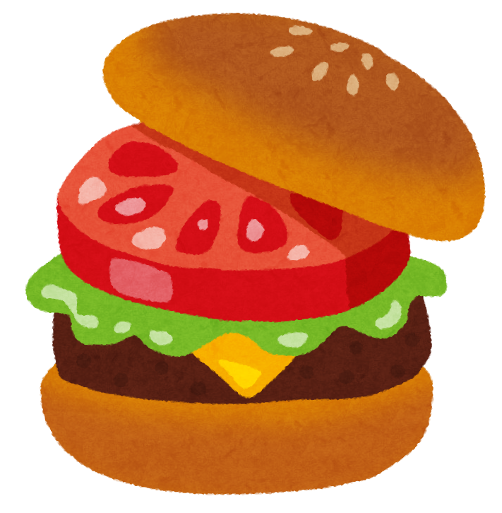 チーズバーガーのイラスト かわいいフリー素材集 いらすとや