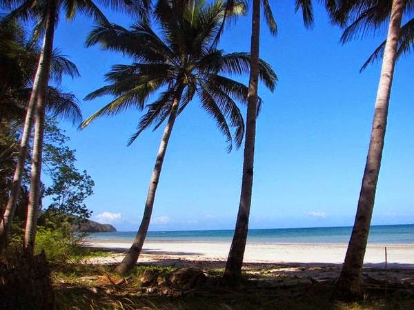 Wide Tropical White Beachfront at El Nido Palawan