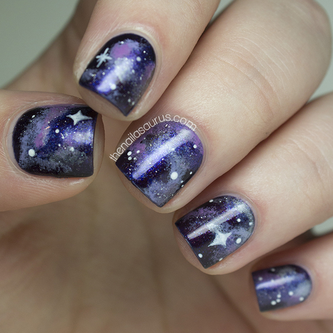 No7 Galaxy with Galaxy Nail Art