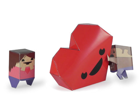 Pushy Lover Paper Toy