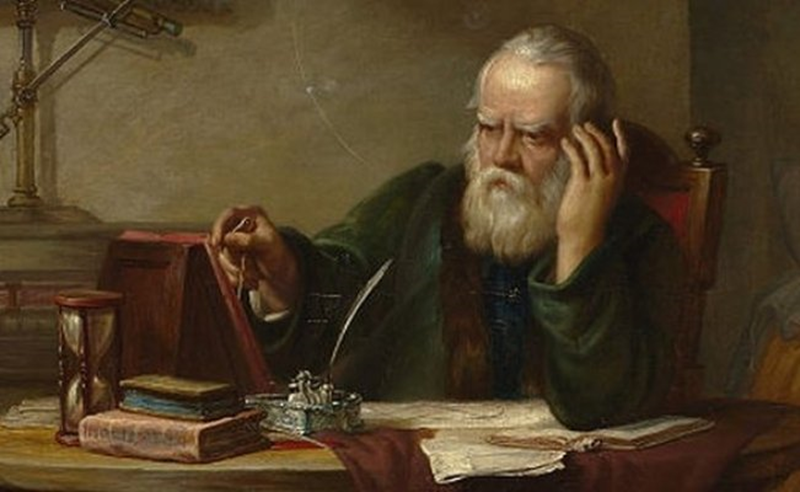 Galileo Galilei (Pisa, Toscana; 15 de febrero de 15644​-Arcetri, Toscana; 8 de enero de 1642) fue un astrónomo, filósofo, ingeniero, ​ matemático y físico italiano, relacionado estrechamente con la revolución científica. Eminente hombre del Renacimiento, mostró interés por casi todas las ciencias y artes (música, literatura, pintura). Sus logros incluyen la mejora del telescopio, gran variedad de observaciones astronómicas, la primera ley del movimiento y un apoyo determinante a la «Revolución de Copérnico». Ha sido considerado como el «padre de la astronomía moderna», el «padre de la física moderna»​ y el «padre de la ciencia».