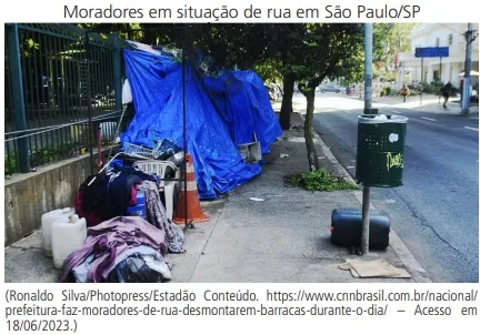 Moradores em situação de rua em São Paulo/SP