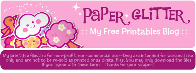 Paper Glitter - Free Cute Downloads, Printables, Crafts, Kawaii, Party Decorations, Etsy