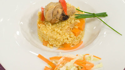 arroz con pollo y curry