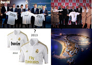 . Emirados Árabes Unidos Fly Emirates, com início na temporada 2013/2014. (real madrid bwin fly emirates camisola patrocinio aposta)