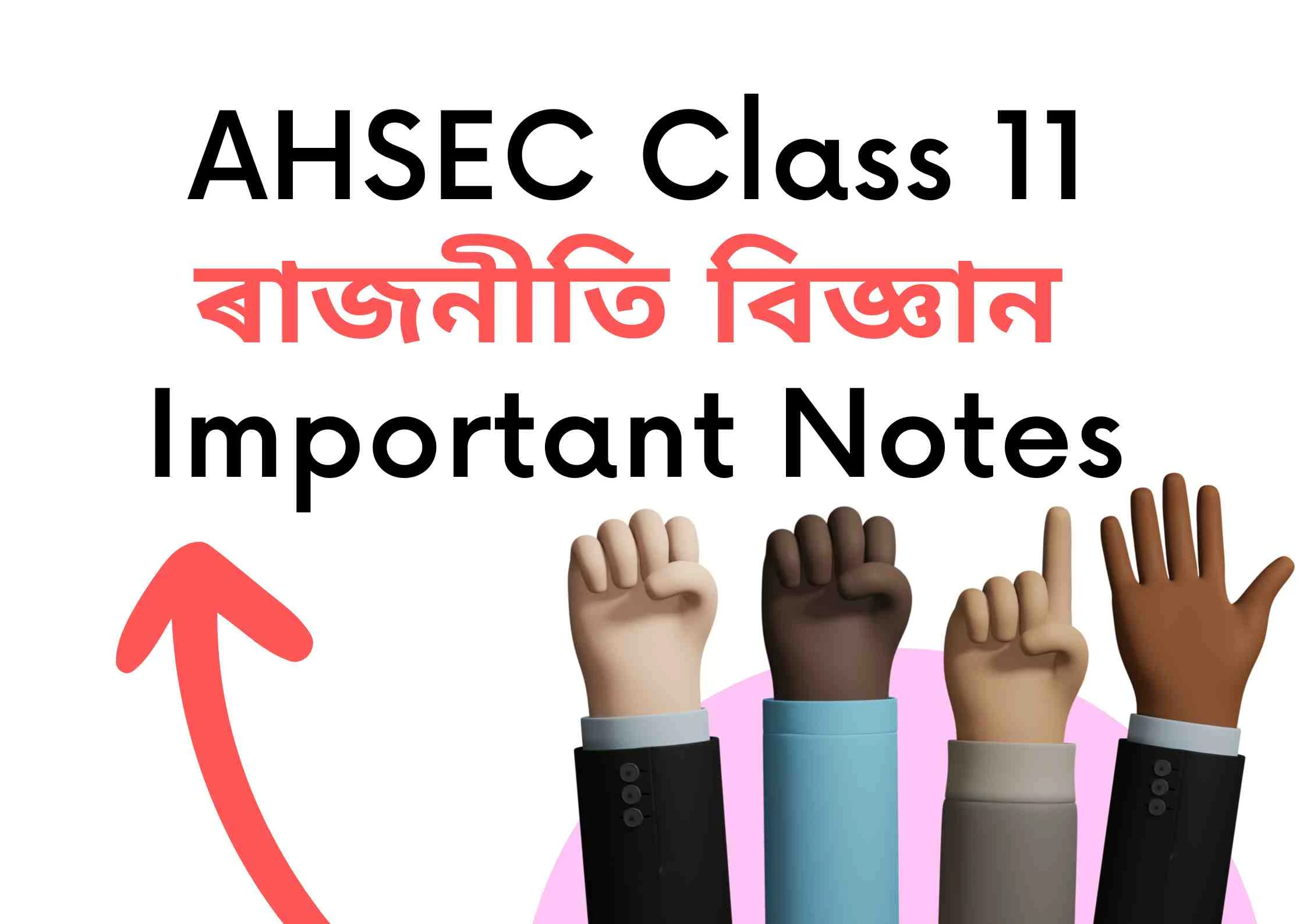 AHSEC HS Class 11 Political Science [ৰাজনীতি বিজ্ঞান] in Assamese Medium Solution & Important Questions Answers 2024