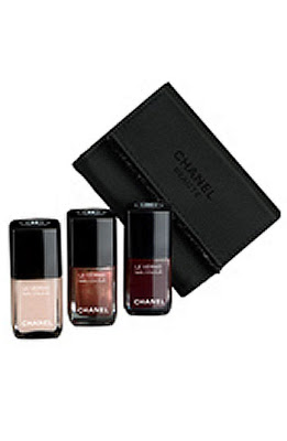 Chanel, Chanel nail polish, Chanel Trio Exclusif de Vernis, Chanel Allegoria, Chanel Tulipe Noir, Chanel Rouge Noir, Chanel Le Vernis, nails, nail polish, manicure, gift set