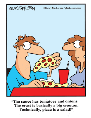 Pizza is a salad cartoon