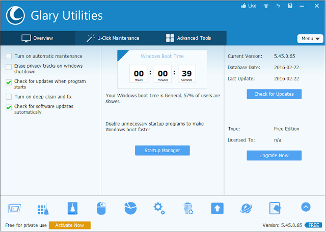 تحميل وتثبيت برنامج glary utilities لتسريع الويندوز وإصلاح مشاكله