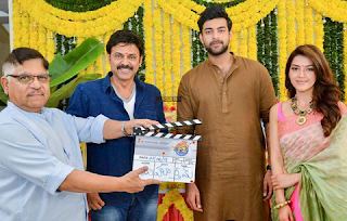 Mehreen Pirzada with Varun Tej and Vekatesh in Anil Ravipudi New Film F2 Shooting Begins 1
