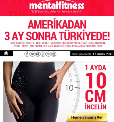 Zayıflama Taytı Amerika'dan sonra Türkiye'de 1 ayda 10cm incelme