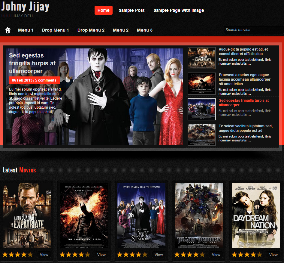 Share Template Johny Jijay - Theme cho blog Sách - Phim