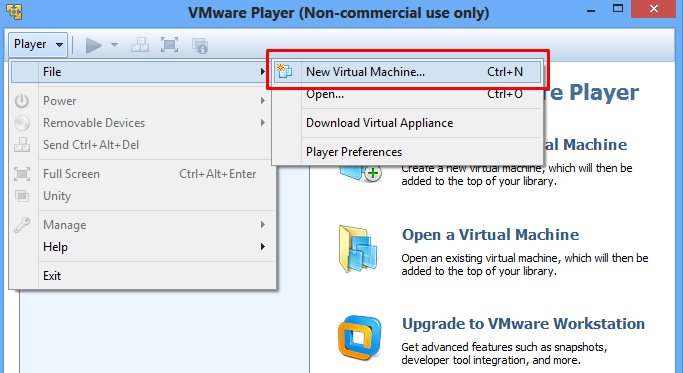 Adding New Virtual Machine to Vmware Player