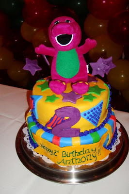 Barney Birthday Cake on Del  Cia Cakes  Barney Birthday Boy