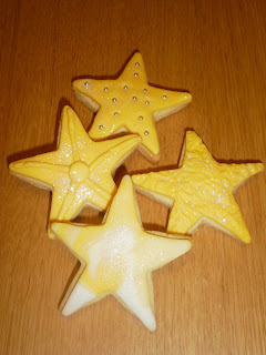 Galletas decoradas navidad, estrellas