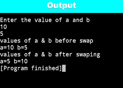 C  Program To  Swap Two Numbers Without Using Third Variable