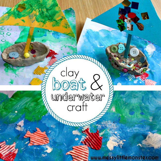 clay boat & underwater craft - messy little monster