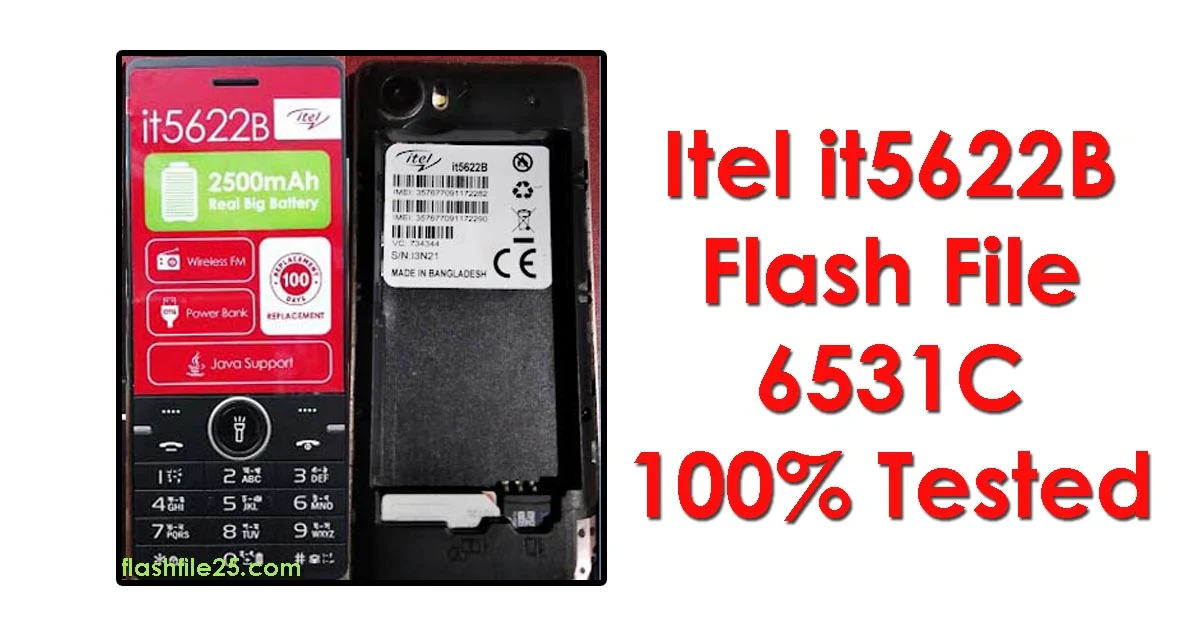ITEL it5622B FLASH FILE SC6531c 100% tested