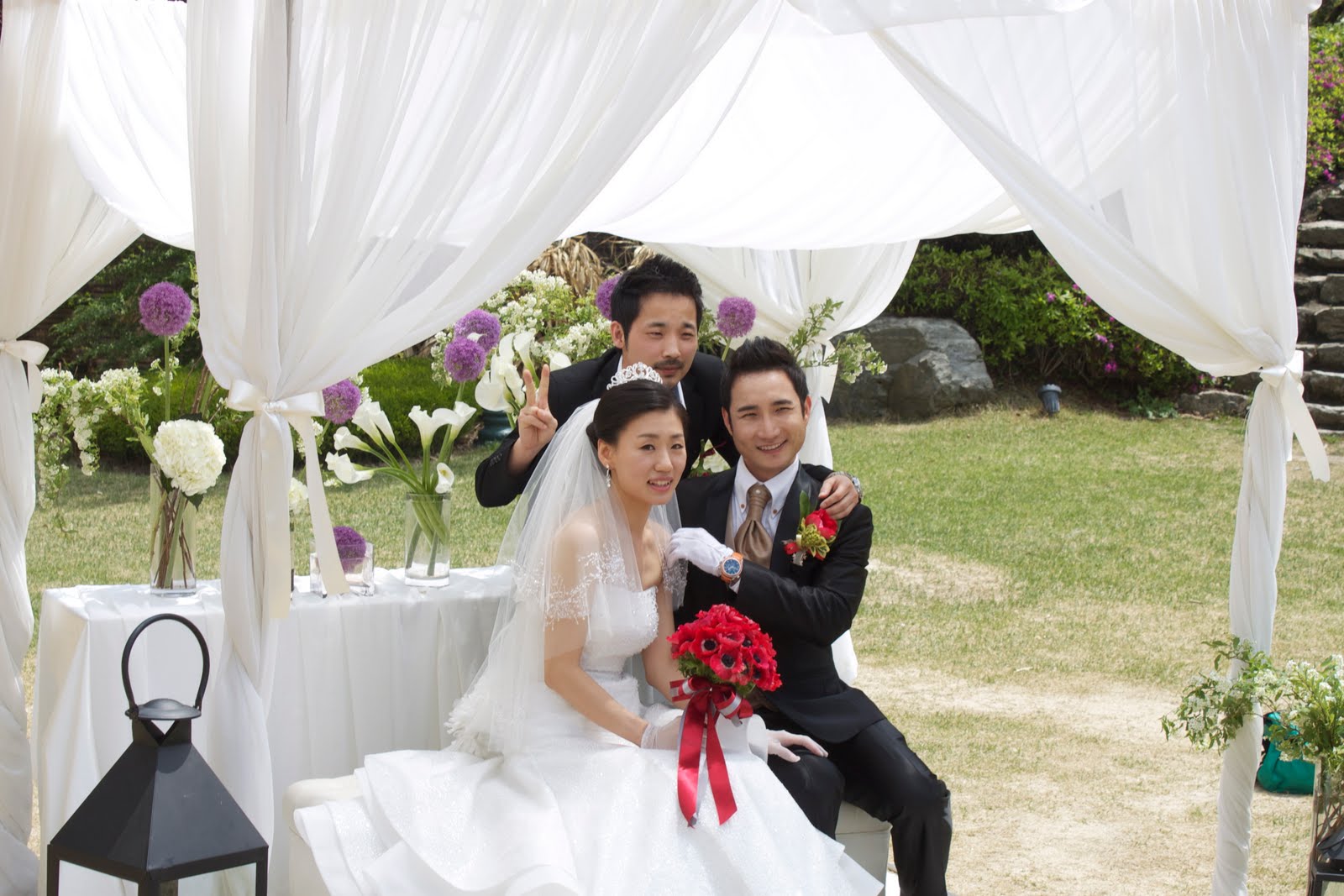 branch arches with white flowers for weddings