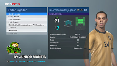 PES 2019 PS4 MyClub Legends Offline by Junior Mantis