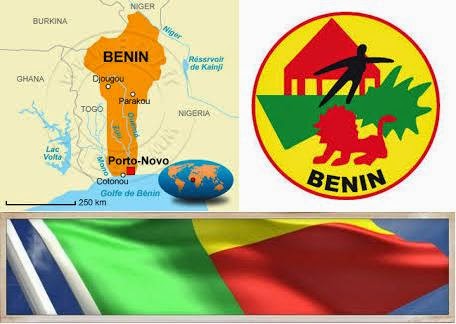 Carte Bénin en Afrique de l'Ouest