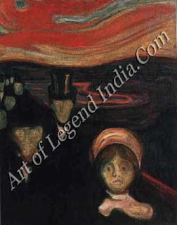 The Great Artist Edvard Munch Painting “Anxiety” 1894 37' x 28 ¾ Munch Museum, Oslo 