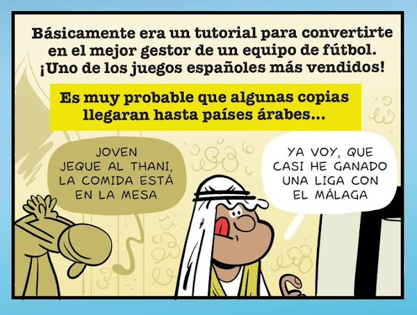 El Jeque y el Málaga, en una viñeta de El Jueves