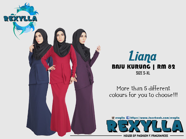 rexylla, baju kurung, liana collection