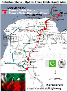 Pak China Fier Optic Cable Route Map